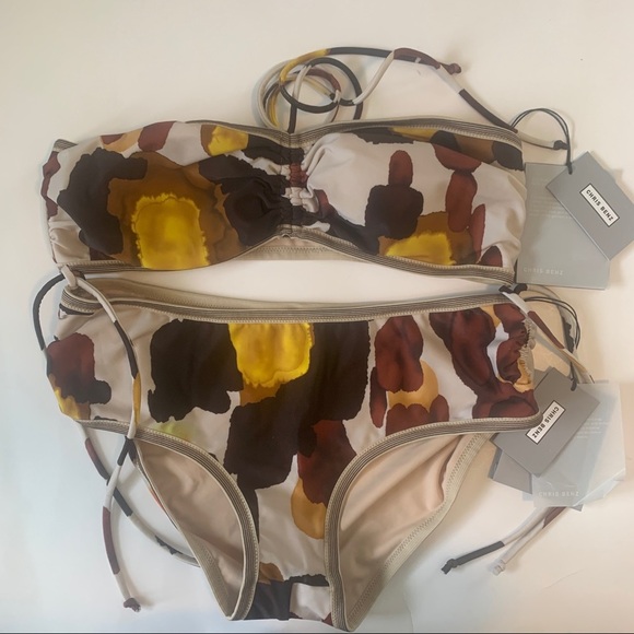 Chris Benz Halter Bikini Two Pieces Swimsuit Size XL - Picture 11 of 15